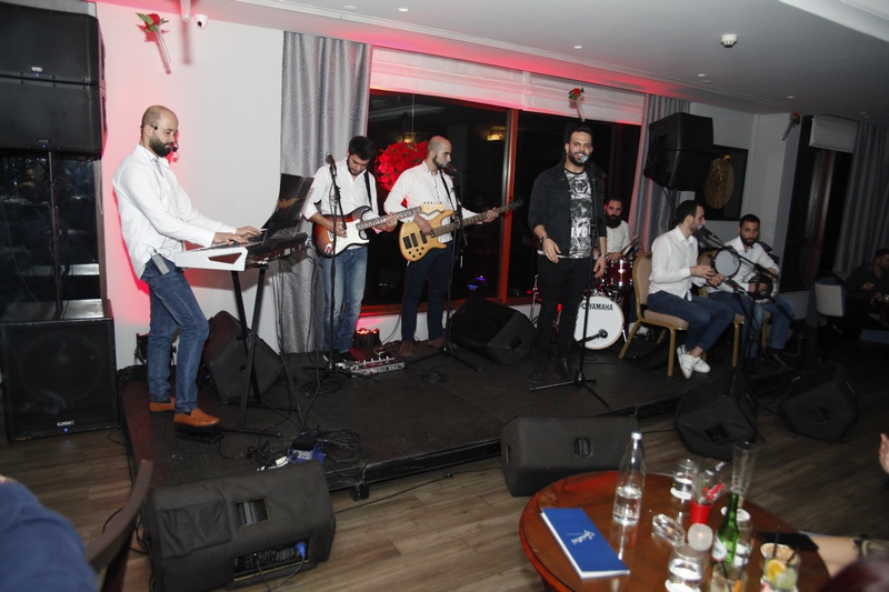 Charbel Khalil and the band at Burj on Bay 